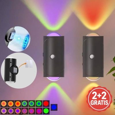 Inteligentne kinkiety z czujnikiem ruchu (2 szt.) | AURAWALL 2+2 GRATIS